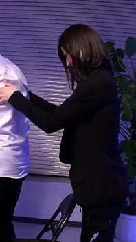 Skinny Asian secretary teen fucked by colleague at work on break
