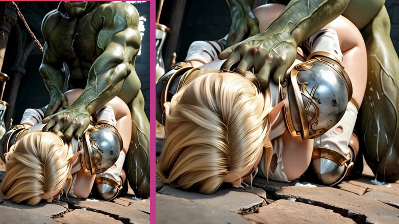 Waifu hentai narrated: Blondes Elfen-schätzchen Bekommt Ein Hämmern Vom Schwanz Des Ork King's...