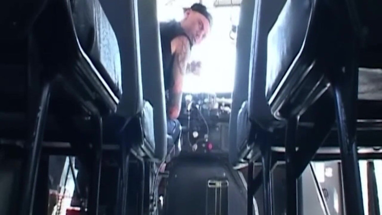 THAGSON CORE: Tattooed Brunette's Steamy Bus Fingering and Licking Session