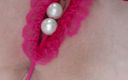 Miss Anja: 我喜欢我阴蒂上的那些珍珠应该使它们被精液覆盖然后舔对吗？