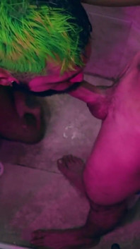 Camilo Brown Caught Hot Twink Andres Zp Jerking to Him and Invited Him Into the Shower for an Amazing Blowjob
