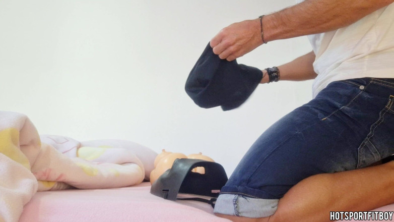 Hotsportfitboy: Hotsportfitboy Fucking a ass and pussy Toy in a friend's...