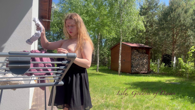 Lily, Goddess of Desire: The New Teen Neighbor Hangs up the Laundry and Knows...
