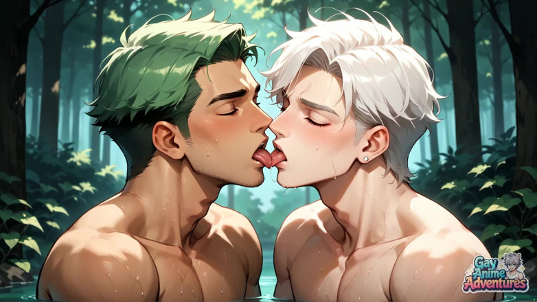 Gay Anime Adventures: Uwolnij swoją napaloną stronę z tym umięśnionym kolegą w przystojnym...
