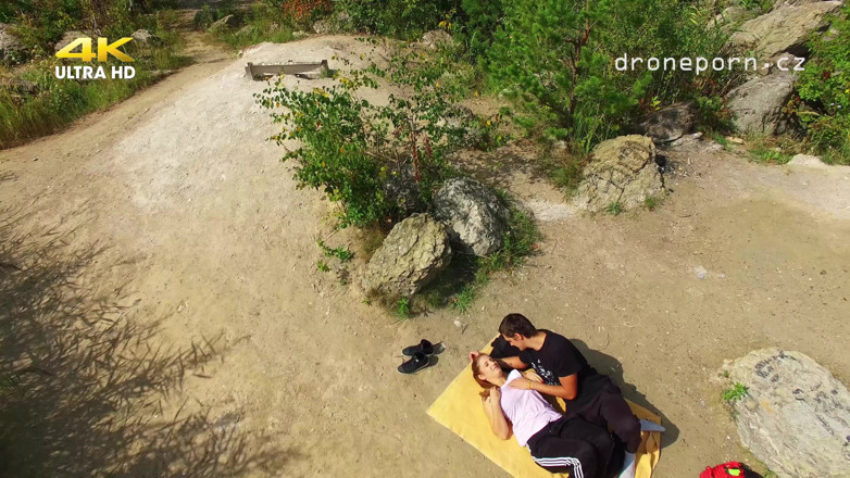 Peaches and Bananas: Outdoor fuck shooted by drone