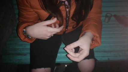 Jay_Marish: Night blowjob in summer on a bench