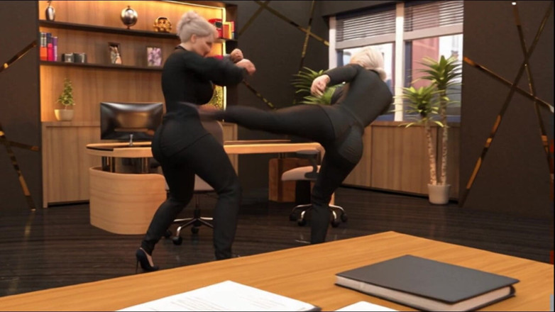 Mature Catfights and Sexfights: Batalla de oficina ejecutiva