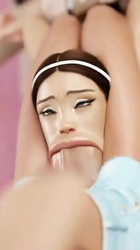 华丽性感的女孩尝试两个