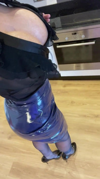 Ff Navy Nylons, Pvc, Girdle and Stilettos, JOI Cum Countdown on My Feet