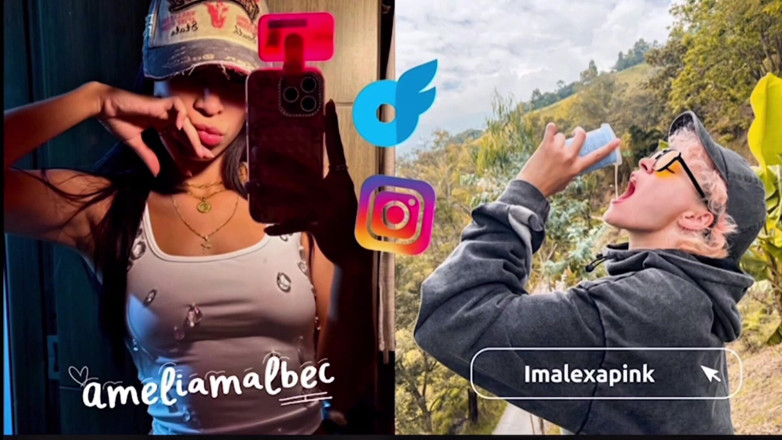 Ameliamalbec: 我吃他的嘴有多美味！！当我吮吸她的乳房时，手指和亲吻