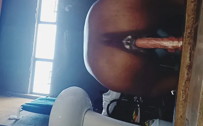 Assbooy: Big Black Booty Fucking Dildo and Creaming