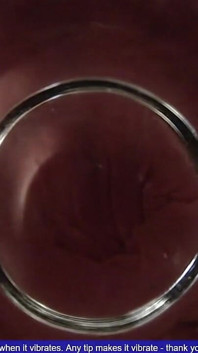 Fat Glass Dildo Inside View