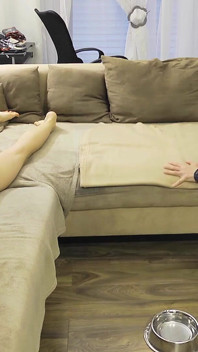 Petplay with Tranny Mean Girl! Stupid Pet Is Only Allowed to Hump the Couch!