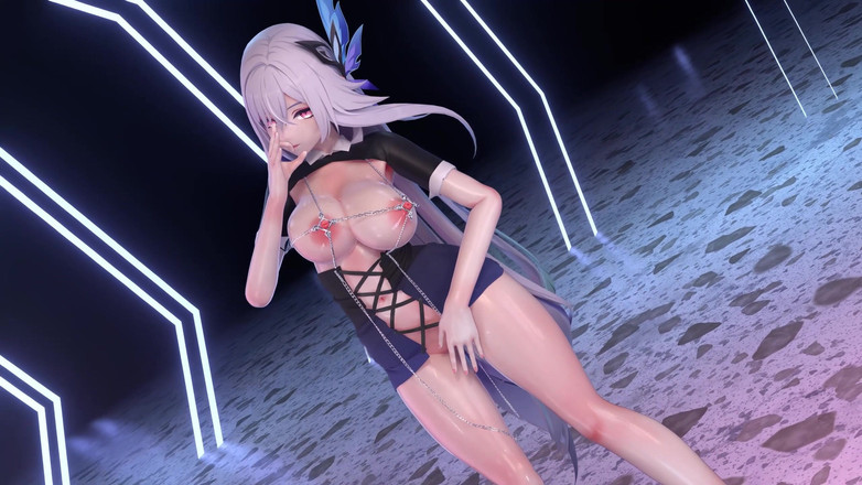 MikuMotion: Down bradavky řetěz bodycon sukně striptýz