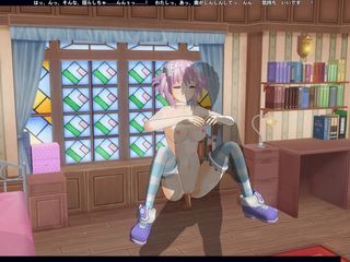 H3DC: 3D 成人动漫 Neptunia 在房间里做爱并高潮（choujigen 游戏 Neptune 动画）