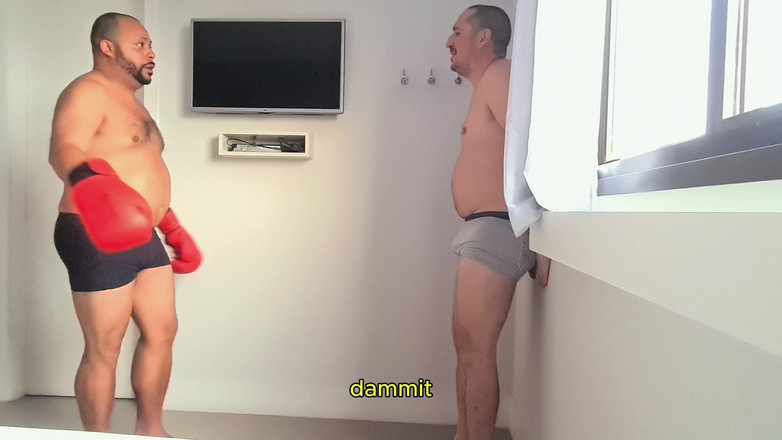 Punchbagplz: Bearzinho Black - boxing gutpunch dominance