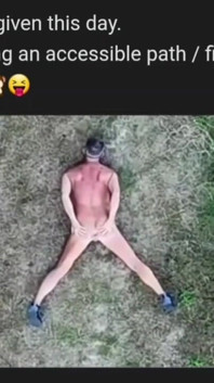 Open Ass While Laying in a Park
