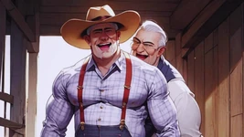 Anime Hentai Young Muscle and Old Farmers Orgy Gay