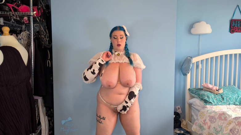 Alice_Mayflower_Scottish: Transformando-se em uma Hucow &amp;implorando por porra - Solo Girl