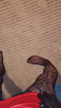 Teasing My Fishnet Stocking