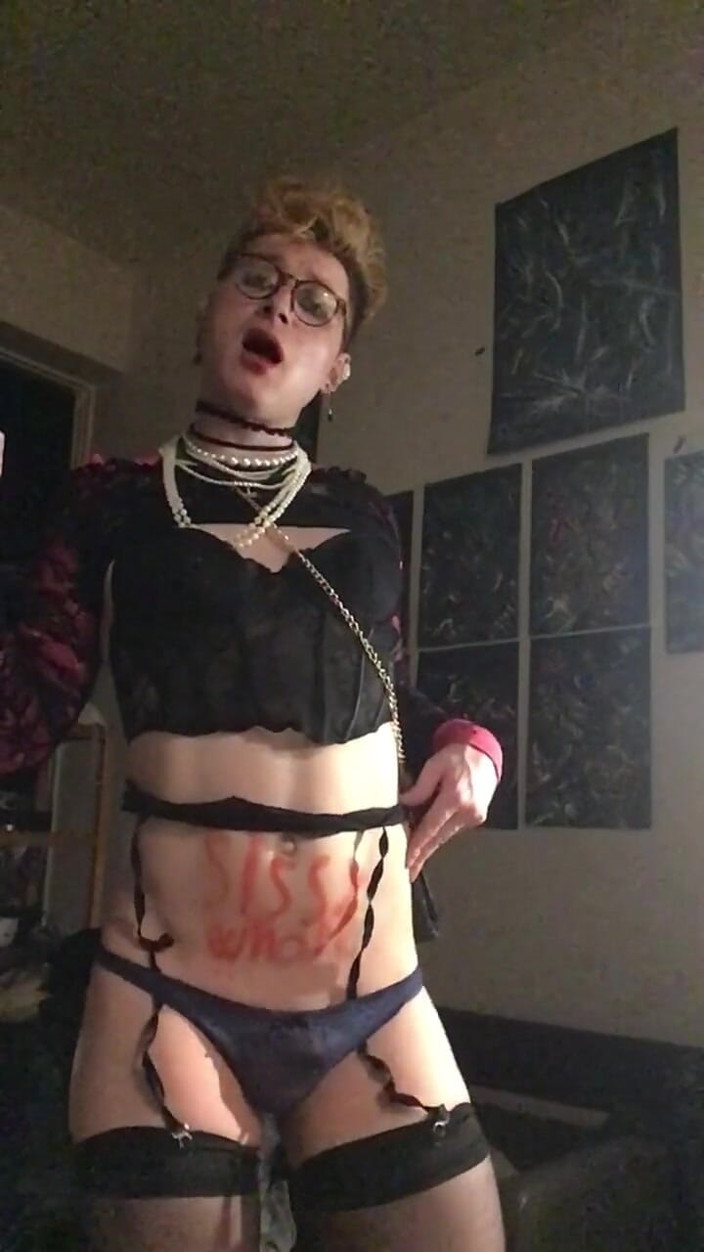 Sissy Cindy Slut: Exposed Sissy Whore Cums