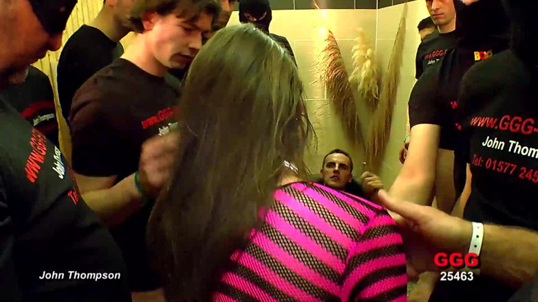 Gang Bang Germany: Horny Slut Gangbanged Hard by Multiple Cocks and Covered in...