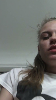 Teenie Dildo Riding Smoking!