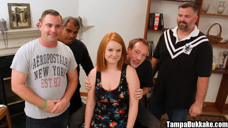 Tampa Bukkake: เย็ดตูดแก๊งค์ฟัค สาวผมแดงฝรั่งฝีดฟรีคเคิลนมใหญ่โสเภณี!