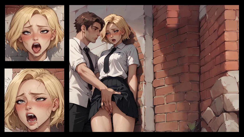 Dirty GamesXxX: 神秘学院：金发女郎在大学里被非常大的肥鸡释放她的童贞 - 第2集