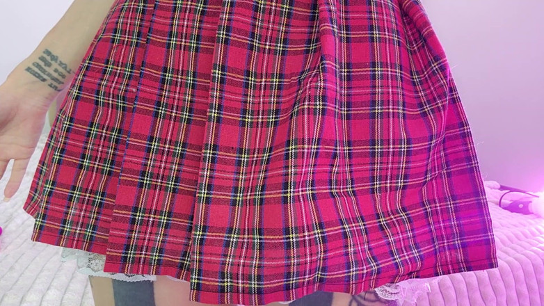 TattoedGirl666: Bent Over Tease - No Panties &amp; Ready for You