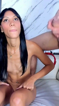 Hot Latina Gives Her Best Friend Some Deep Blowjobs After College