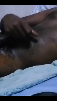 Horny Black Male Huge Cumshot While Watching Porn