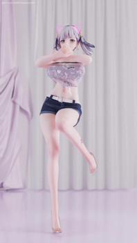 [mmd] Naruto tide Imashio aoa - Heart Qi b ultra shorts belly pocket striptease
