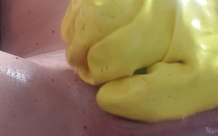 Fuck Area: Cock Wanking with Rubber Gloves