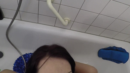 Flash Model Amateurs: Irresistible brunette blows and wanks big dick in the bathroom