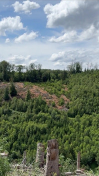 Utomhus Pissar under en vandring med fantastisk utsikt!