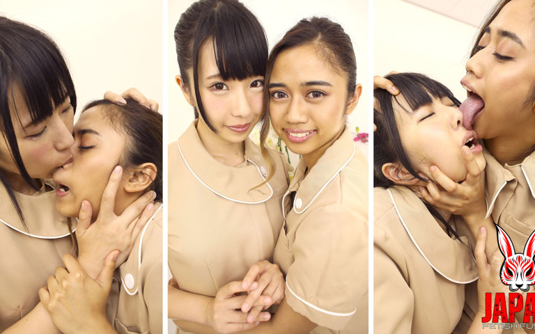 Arisu Mizushima Vs Aysha Yuzuki - Dirty Breath, Nose Licking and Spit Battle Inside a Spotless Spa (Japan Fetish Fusion)