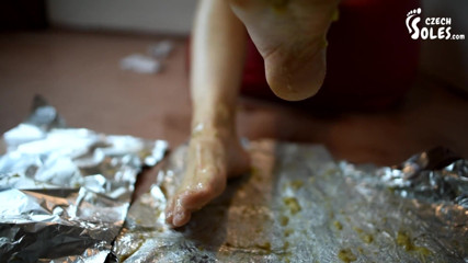 Czech Soles - foot fetish content: Food crushing and pet training by Daniela
