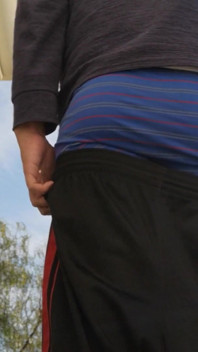 Hot Guy Caught Smoking and Sagging Outside (non-nude)