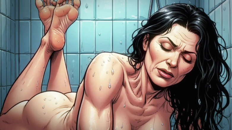 Octopussy Lovers Club: 她绿巨人：一个绿皮荡妇的堕落欲望。熟女在淋浴。视觉小说。漫画。漫画