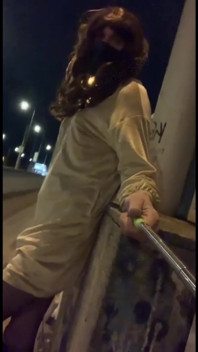 A Little Whore Fucks Herself with a Dildo in Transition