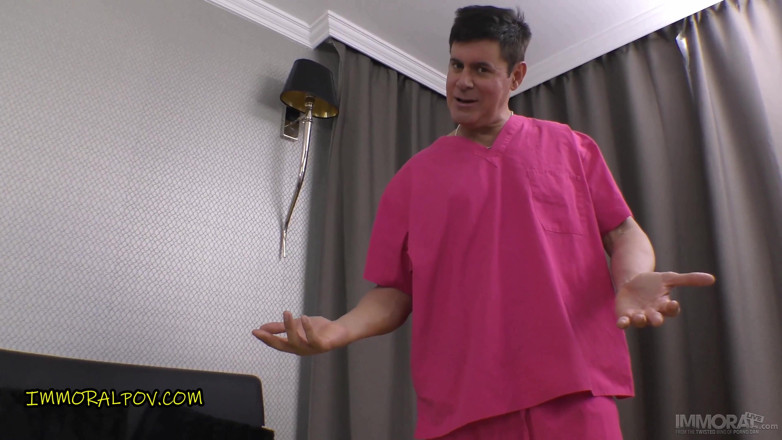 Immoral POV: Josephine Jackson nurse huge natural knockers heals dinosaur cock
