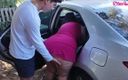 Mommy&#039;s fantasies: Raakt kont aan - dikke rijpe vrouw wordt in de auto...