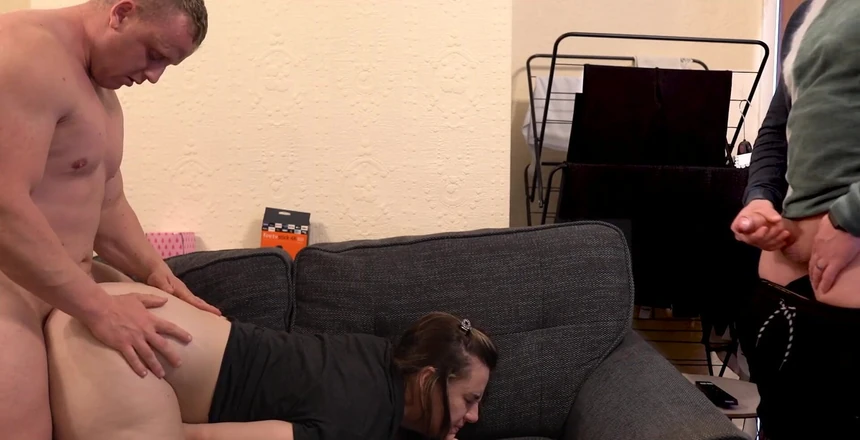 Stacey Reid: Big Butt PAWG Double Anal Creampie Cuckold Using Another Mans...