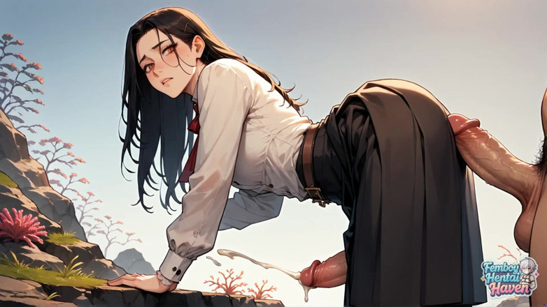 Femboy Hentai Haven: Transvestites analanbetung in der Umarmung der Natur ist ein extraordinaire...