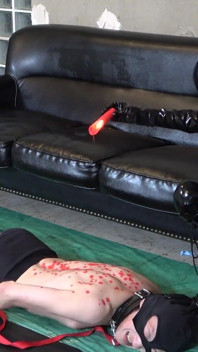 Dick Cane and Dick Hot Wax, Mistress Is Obsessed with Dripping Wax on Masochist's Dick and Hitting Dick with a Cane