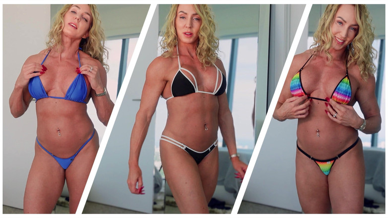 FitwifeJewels: 邪恶的黄鼠狼微型比基尼尝试！