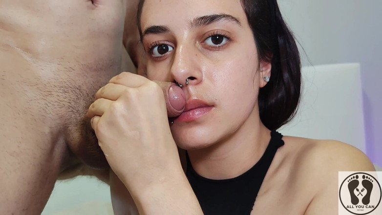 All You Can Fetish: Blowjob with Piercings Nose Fetish Big Dick Brunette Teen