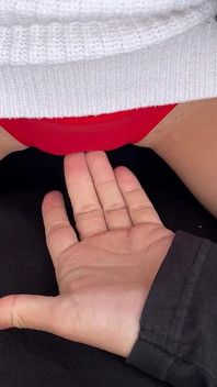 We're on the Bike and You Can't Resist Touching My Tiny Red Panties. New Video on My Profile!