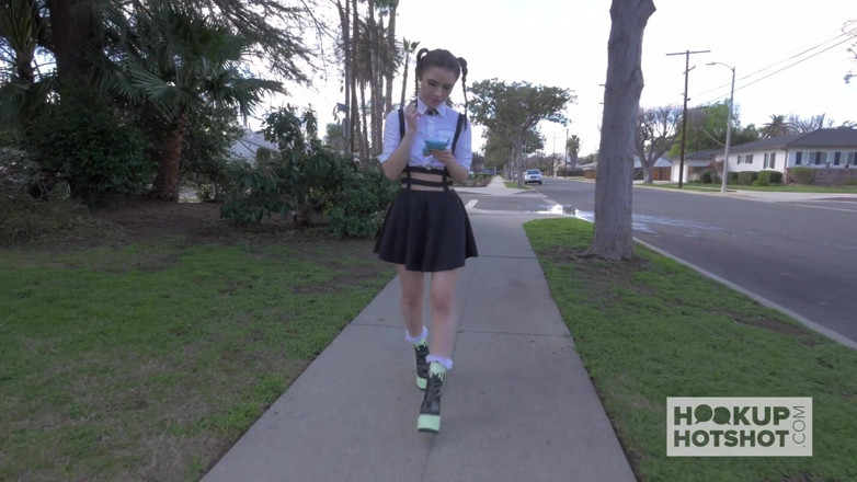 Hookup Hotshot: Adorable teen Lucie Cline takes a hard fucking from guy...